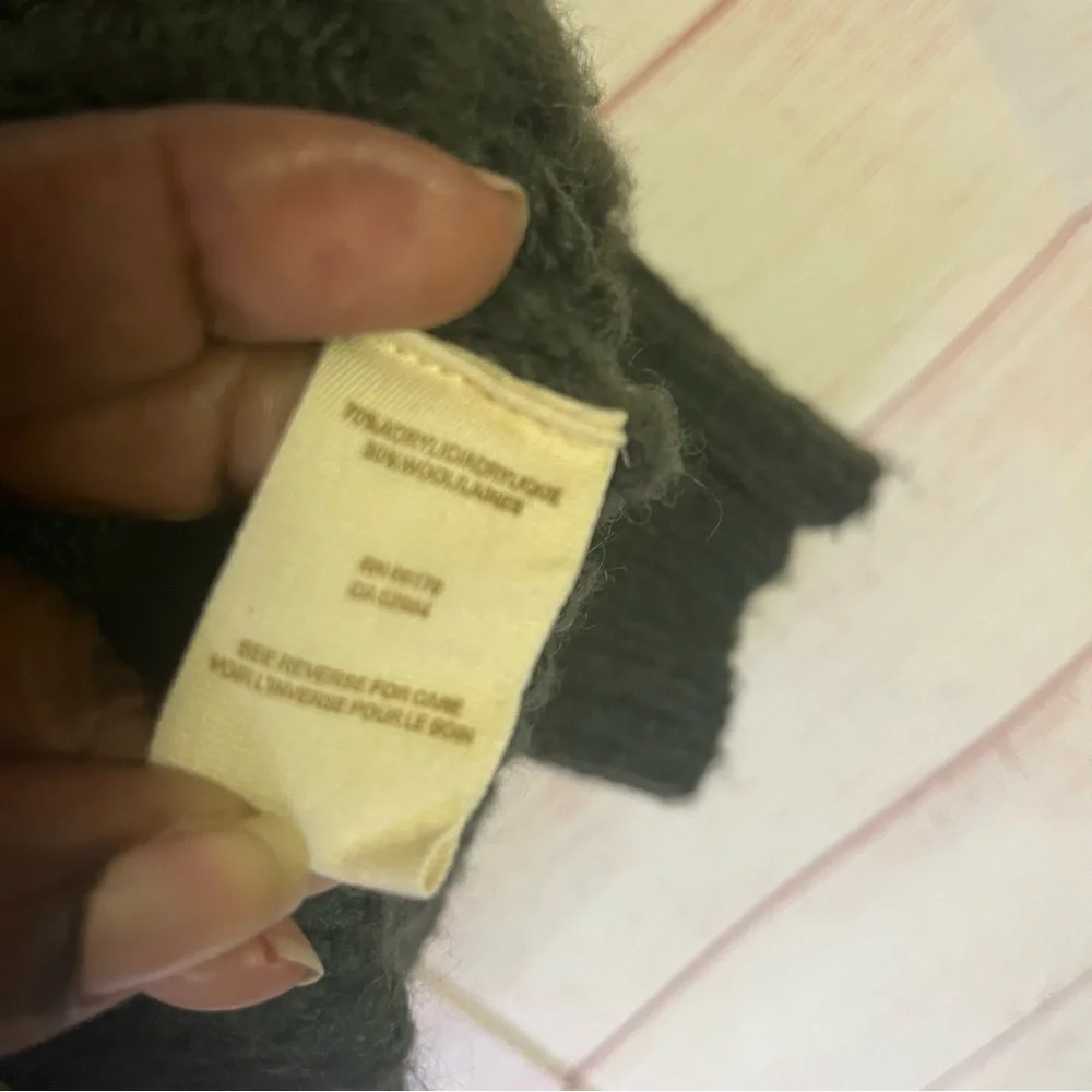 Free People Green Textured Dolan Oversized Knit Cardigan Sweater Medium‎